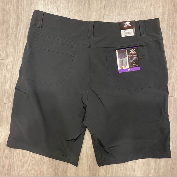 Men's 36 Zeroxposur Cargo waistband Travel Shorts Slate Gray Stretch NWT $70 - Picture 6 of 9